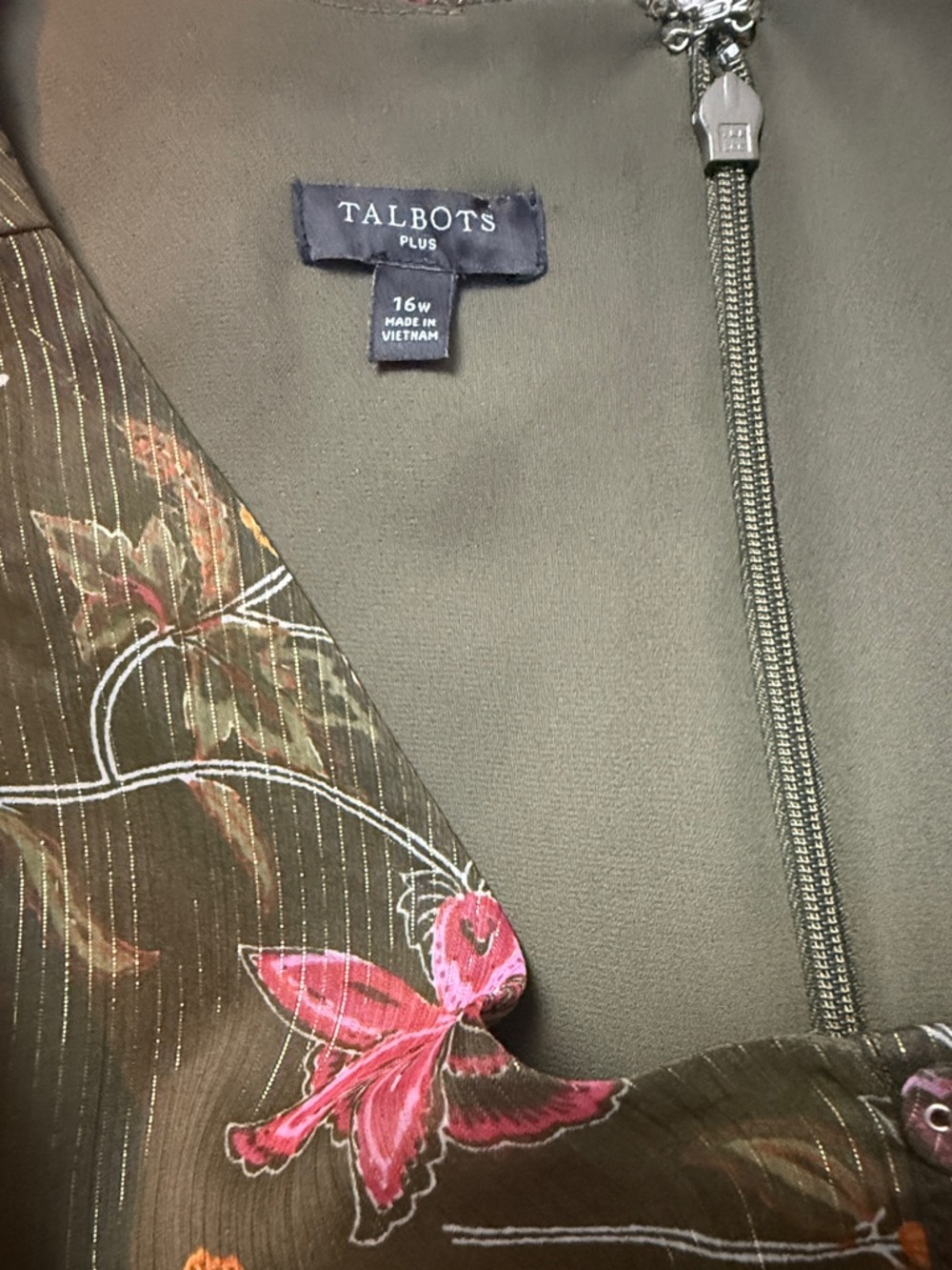 Talbots 16W Like New MIDI DRESS - GRACEFUL FLORAL Fit and Flare Dress - Picture 8 of 8